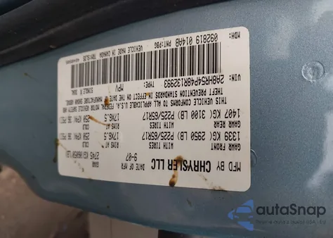 2008 Chrysler Town & Country Touring z USA, uszkodzony, nr VIN 2A8HR54P48R132993